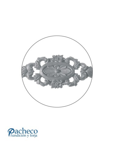 Plafón Ornamental con Rosetón Central de Hierro Fundido