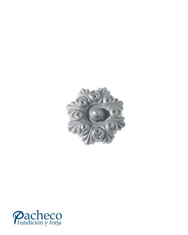 Rosetón Floral con Botón Central de Hierro Fundido