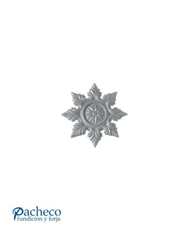 Rosetón Estrella de Ocho Puntas de Hierro Fundido