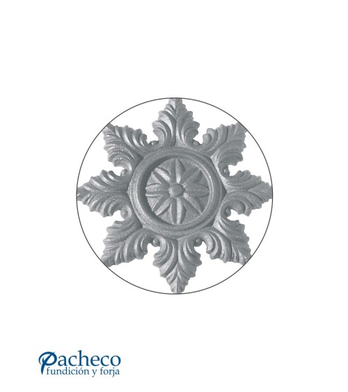 Rosetón Estrella de Ocho Puntas de Hierro Fundido