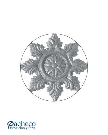 Rosetón Estrella de Ocho Puntas de Hierro Fundido