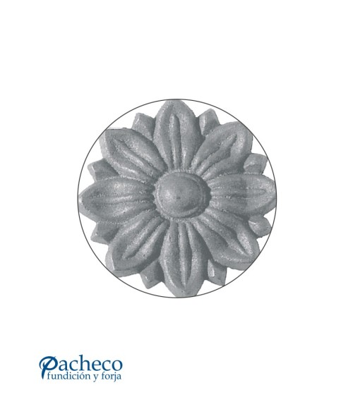 Rosetón Girasol Adorno de Hierro Fundido