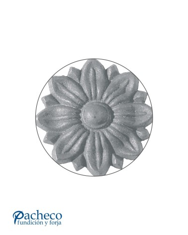 Rosetón Girasol Adorno de Hierro Fundido