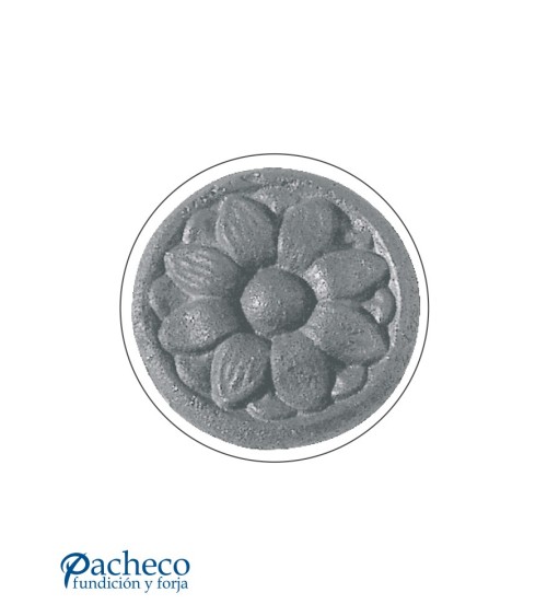 Rosetón Floral Clásico de Hierro Fundido