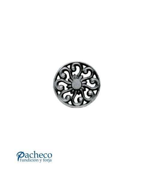 Rosetón Calado con Roleos de Hierro Fundido