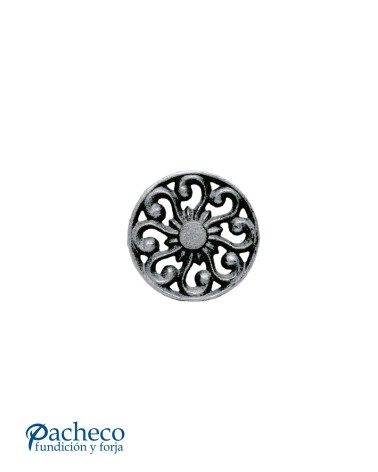 Rosetón Calado con Roleos de Hierro Fundido