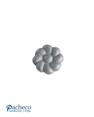 Rosetón Botón Floral de Hierro Fundido