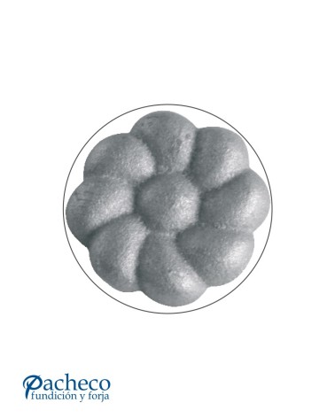 Rosetón Botón Floral de Hierro Fundido