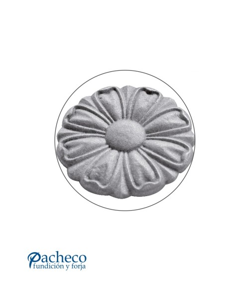 Rosetón Acanalado en Relieve de Hierro Fundido