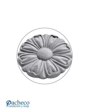 Rosetón Acanalado en Relieve de Hierro Fundido