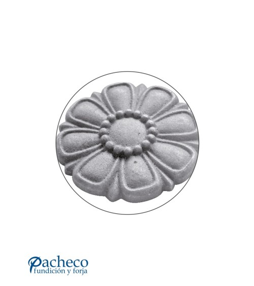 Rosetón Acanalado en Relieve Grande de Hierro Fundido