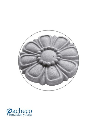 Rosetón Acanalado en Relieve Grande de Hierro Fundido