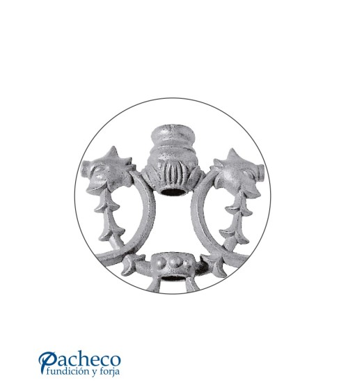 Adorno Central de Hierro Fundido para Redondo 16 mm