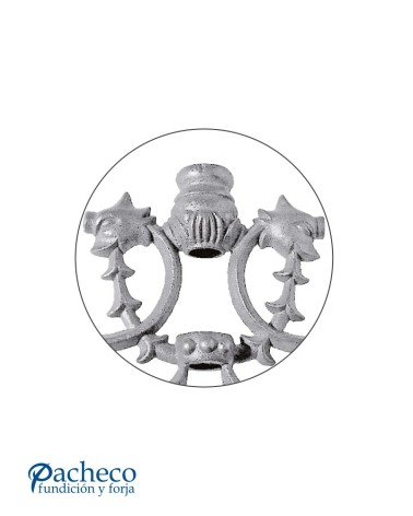 Adorno Central de Hierro Fundido para Redondo 16 mm