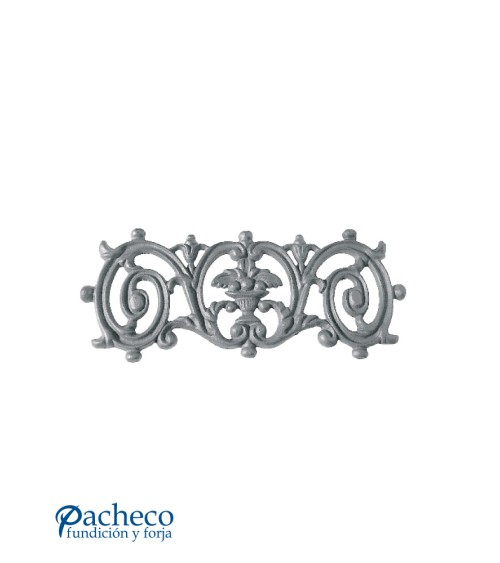 Adorno Central de Hierro Fundido Ornamental Rectangular