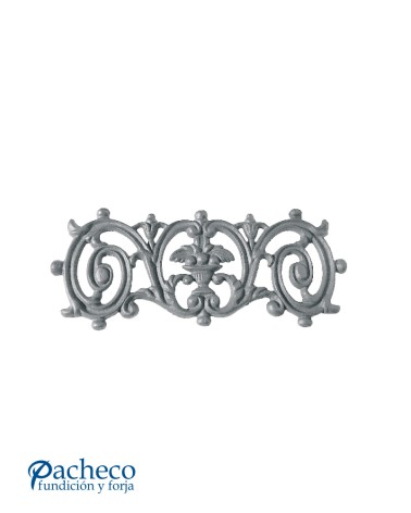 Adorno Central de Hierro Fundido Ornamental Rectangular