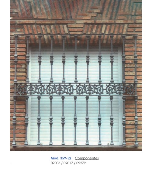 Adorno Central de Hierro Fundido Ornamental Rectangular