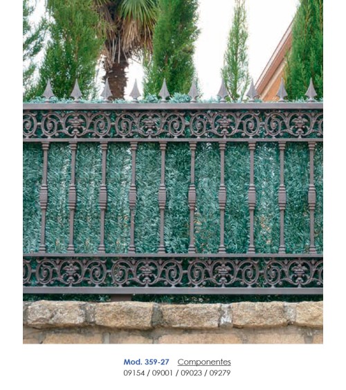 Adorno Central de Hierro Fundido Ornamental Rectangular