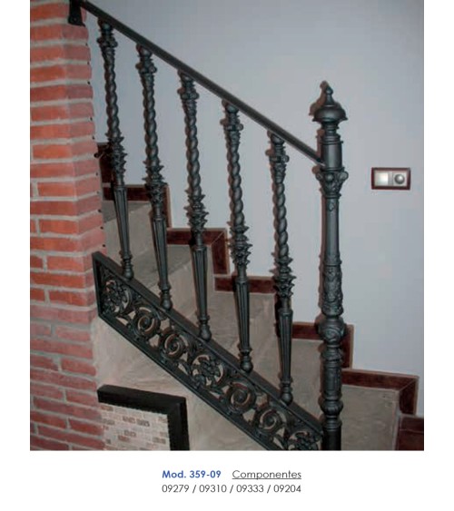 Adorno Central de Hierro Fundido Ornamental Rectangular