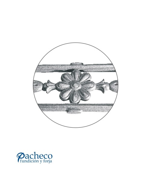 Adorno Central de Hierro Fundido con Rosetón Central