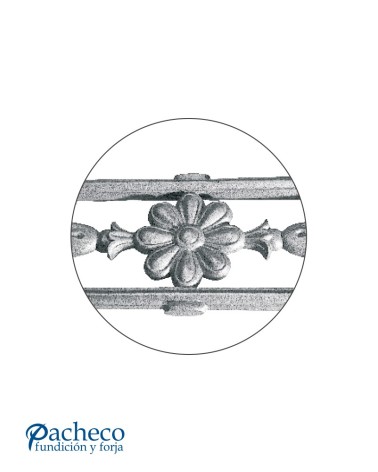 Adorno Central de Hierro Fundido con Rosetón Central