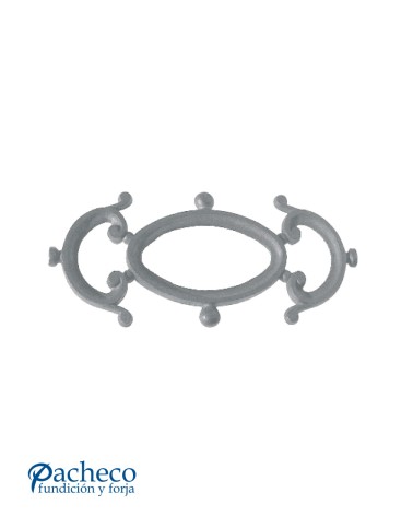 Pieza central de Hierro Fundido Óvalo con Adornos