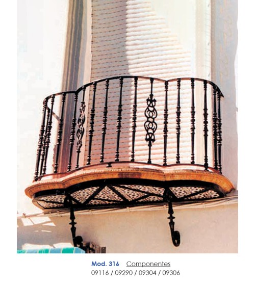 Balaustre de Hierro Fundido Ornamental para Barandillas