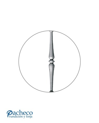 Balaustre de Hierro Fundido Liso para Barandillas