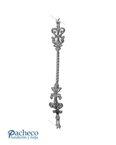 Jabalcon de Aluminio Fundido Ornamental IZQ para Escaleras M8