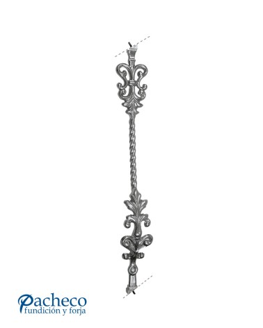 Jabalcon de Aluminio Fundido Ornamental DCHA para Escaleras M8