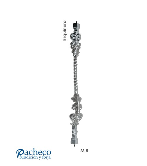 Jabalcon de Aluminio Fundido Ornamental Esquinero M8