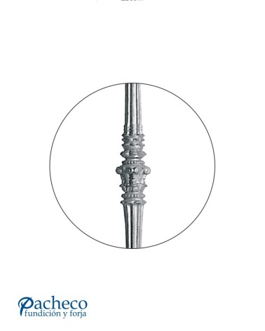 Arranque para Escalera de Hierro Fundido Ornamental Redondo 60 mm