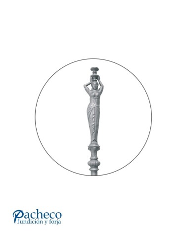 Arranque para Escalera de Hierro Fundido Redondo 60 mm