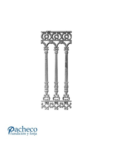 Balaustrada Ornamental de Fundición de Hierro para Vallas