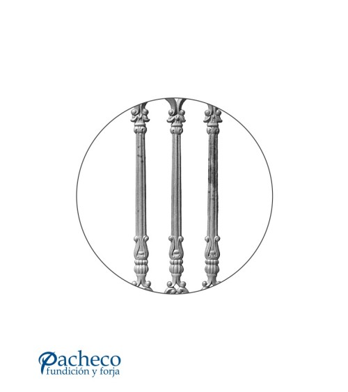 Balaustrada Ornamental de Fundición de Hierro para Vallas