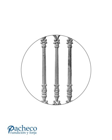 Balaustrada Ornamental de Fundición de Hierro para Vallas