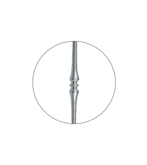 Balaustre de Aluminio Fundido Liso Abarrilado IZQ para Escaleras M8