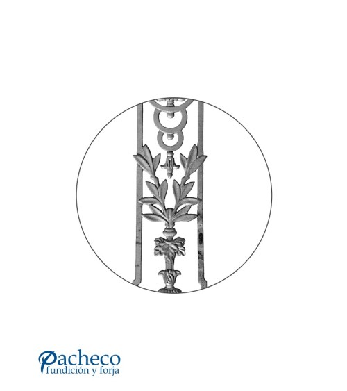 Balaustrada Alargada de Hierro Fundido para Barandillas