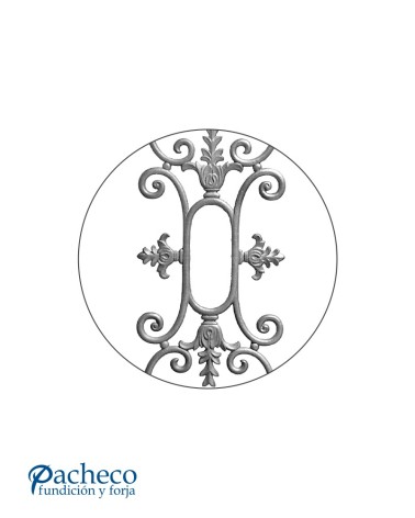 Balaustrada de Hierro Fundido Ornamental para Vallas