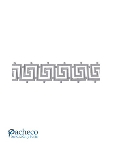 Solera de Hierro Fundido Greca Geométrica para Barandillas