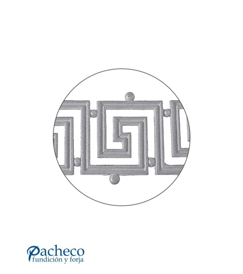 Solera de Hierro Fundido Greca Geométrica para Barandillas