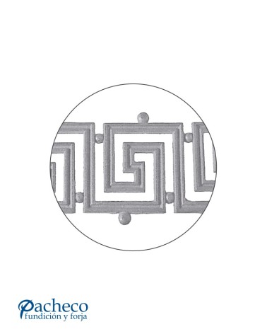 Solera de Hierro Fundido Greca Geométrica para Barandillas