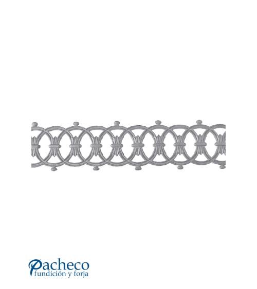 Solera de Hierro Fundido con Aros Entrelazados y Ornamento Central