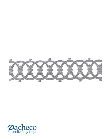 Solera de Hierro Fundido con Aros Entrelazados y Ornamento Central