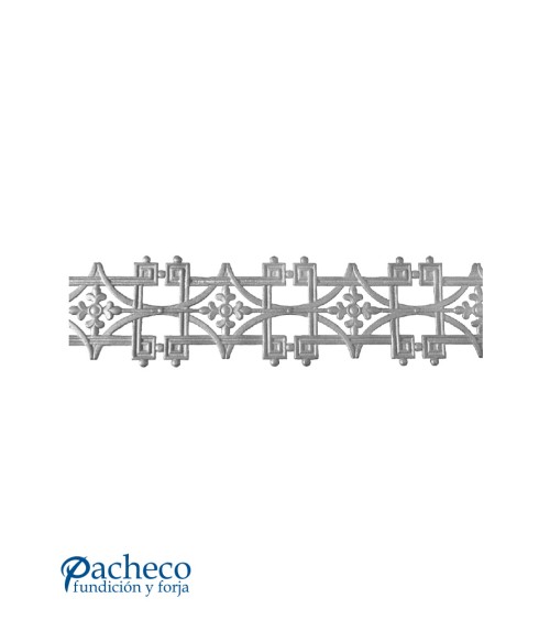 Solera de Hierro Fundido Ornamental  Rombos con Adornos de Fundido