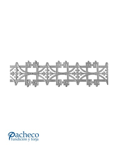 Solera de Hierro Fundido Ornamental  Rombos con Adornos de Fundido