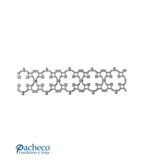 Solera de Hierro Fundido Ornamental con Tréboles Entrelazados