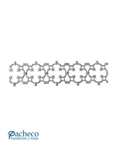 Solera de Hierro Fundido Ornamental con Tréboles Entrelazados