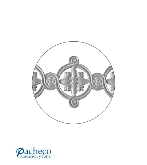 Solera de Hierro Fundido para Adorno de Barandillas