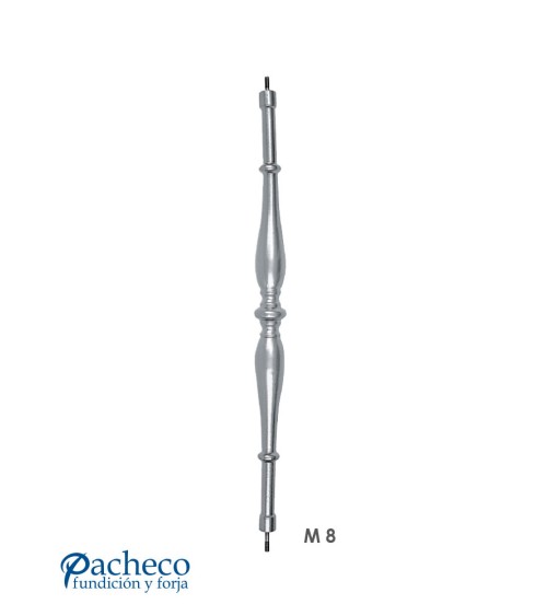 Balaustre de Aluminio Fundido Abarrilado para Barandillas M8